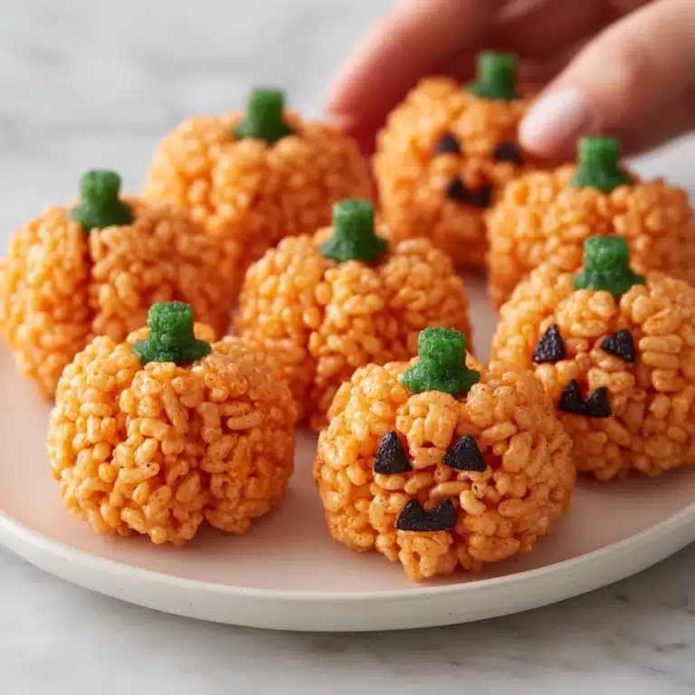 Pumpkin-Shaped Rice Krispie Treats Recipe