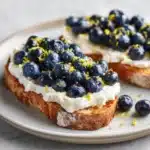 Lemon Blueberry Ricotta Toast With Honey Recipe