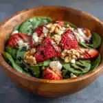 Spinach Strawberry Salad with Feta Cheese Recipe