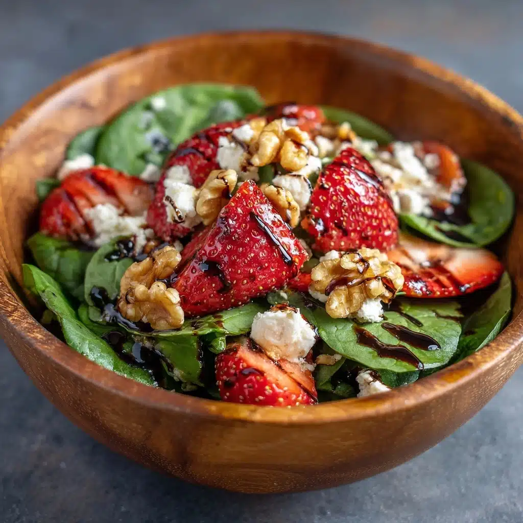 Spinach Strawberry Salad with Feta Cheese Recipe - Recipe Image