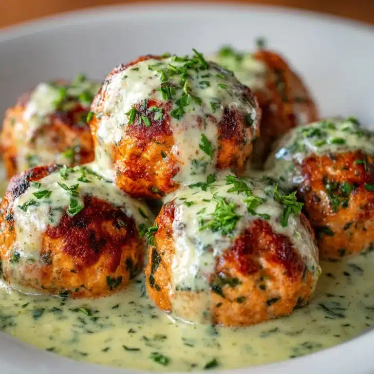 Baked Salmon Meatballs with Creamy Avocado Sauce Recipe