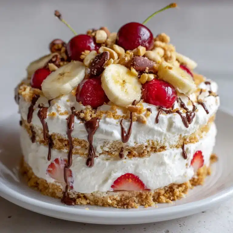 No-Bake Banana Split Cake Recipe