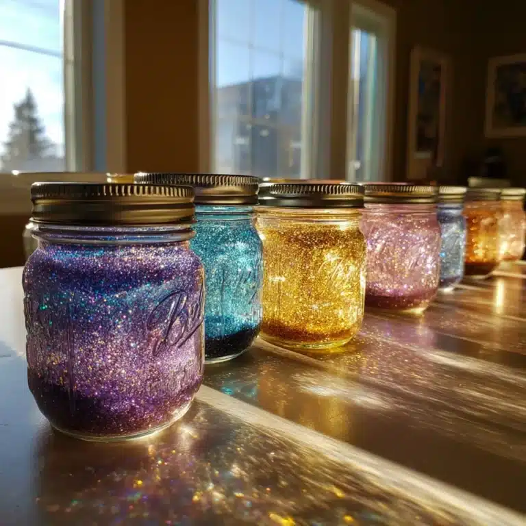 Suncatcher Glitter Jars Create Sparkling Magic Today! Recipe