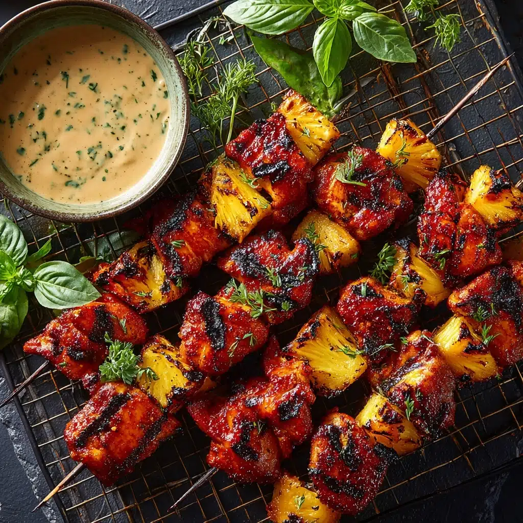 Chipotle Pineapple Bang Bang Chicken Skewers Recipe - Recipe Image