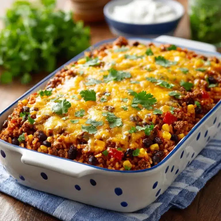 Beef Enchilada Casserole with Rice Recipe