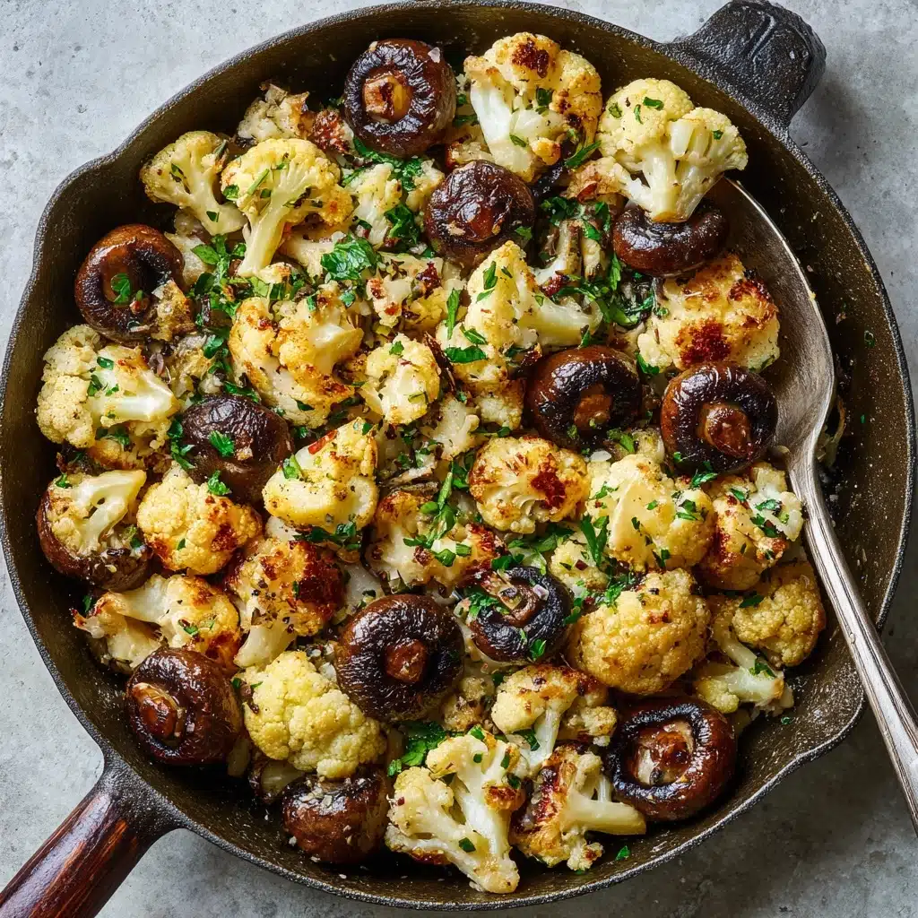 Garlic Cauliflower and Mushrooms Recipe - Recipe Image