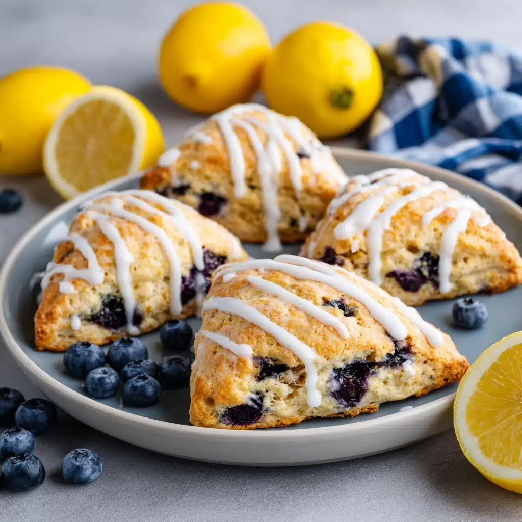 Blueberry Scones with Lemon Glaze Recipe - Recipe Image