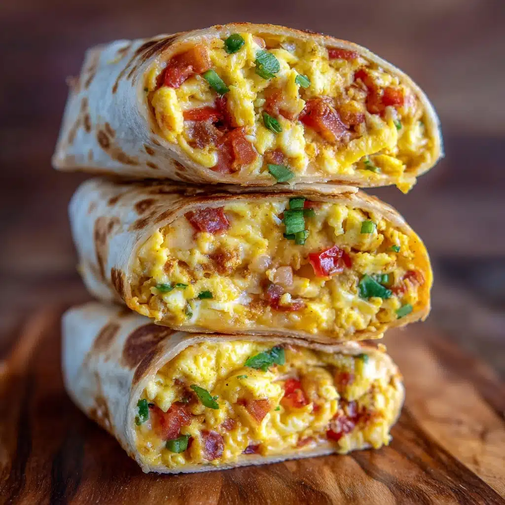 Vegetable and Cheese Breakfast Burritos Recipe - Recipe Image