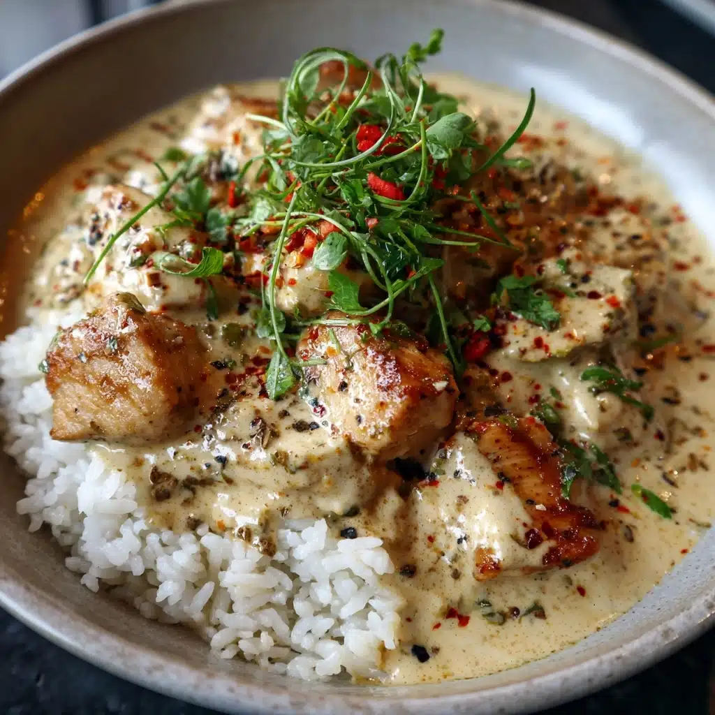 Creamy Smothered Chicken and Rice Recipe - Recipe Image