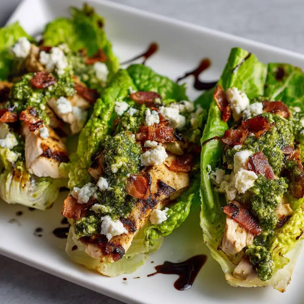 Pesto Chicken Lettuce Wraps Recipe - Recipe Image