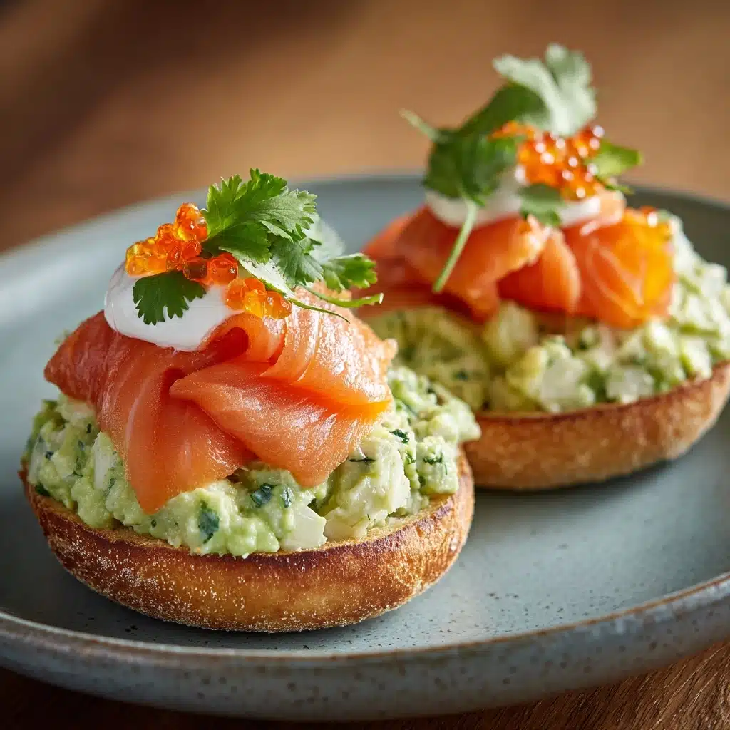 Smoked Salmon and Avocado Eggs Royale Recipe - Recipe Image