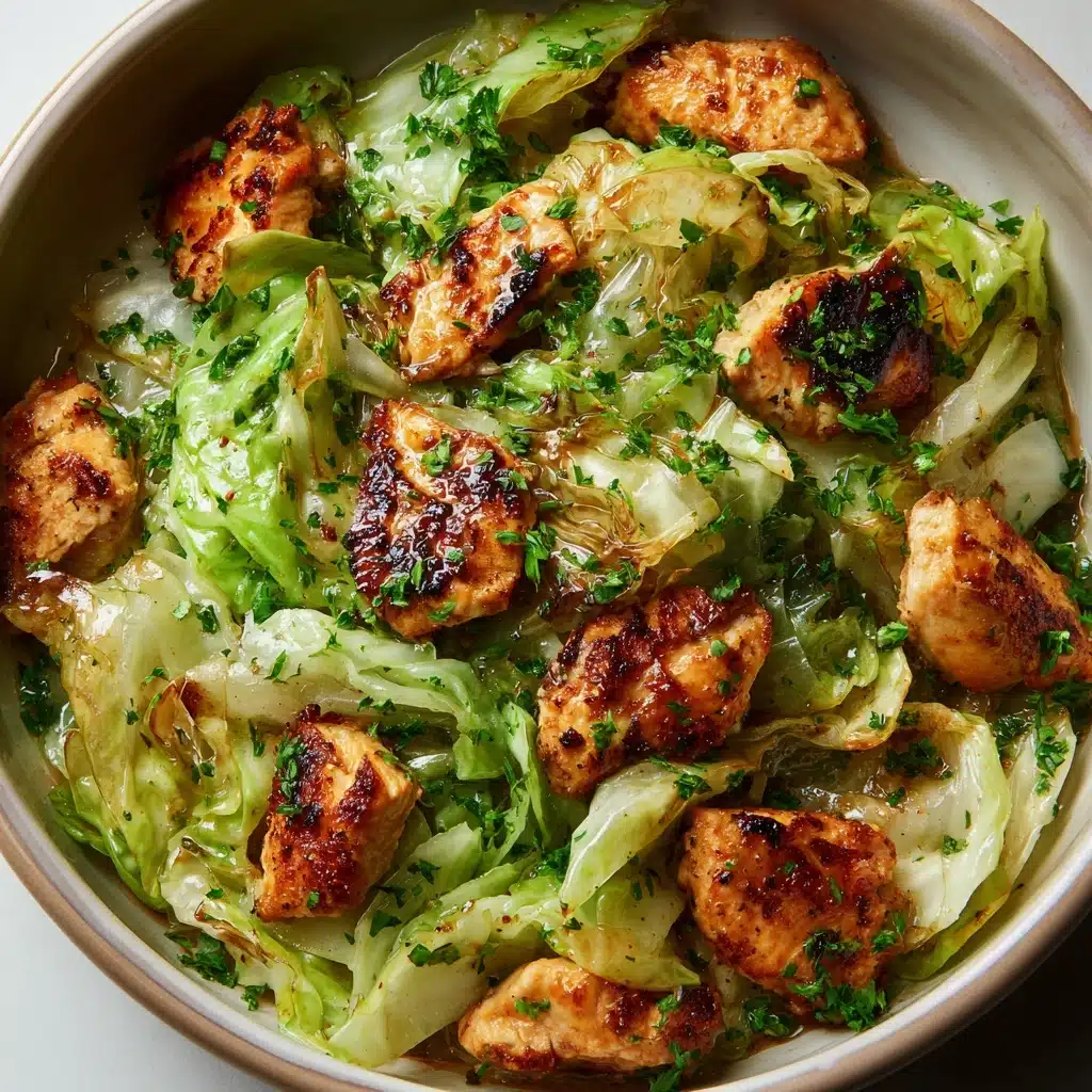 Irresistibly Sautéed Garlic Cabbage with Tender Chicken Recipe - Recipe Image