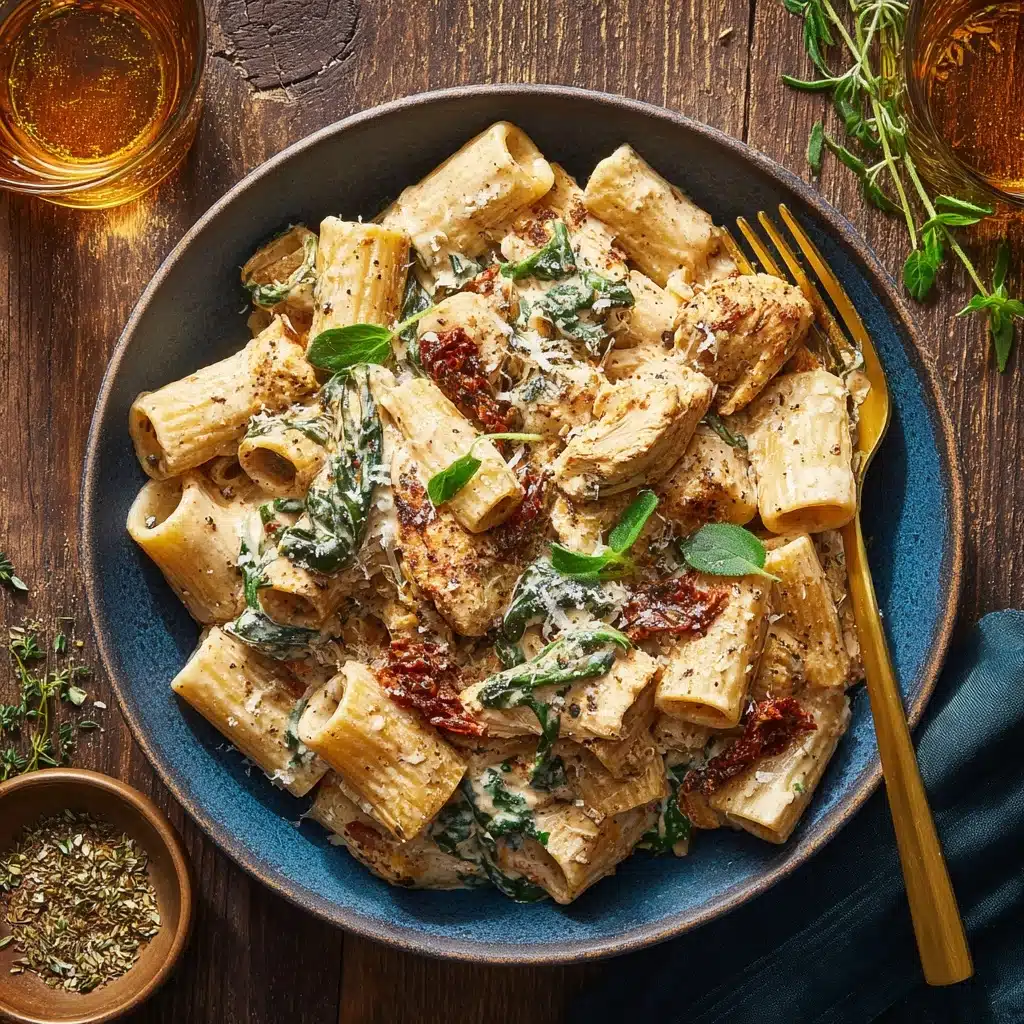 Creamy Sun-Dried Tomato Chicken Pasta Recipe - Recipe Image