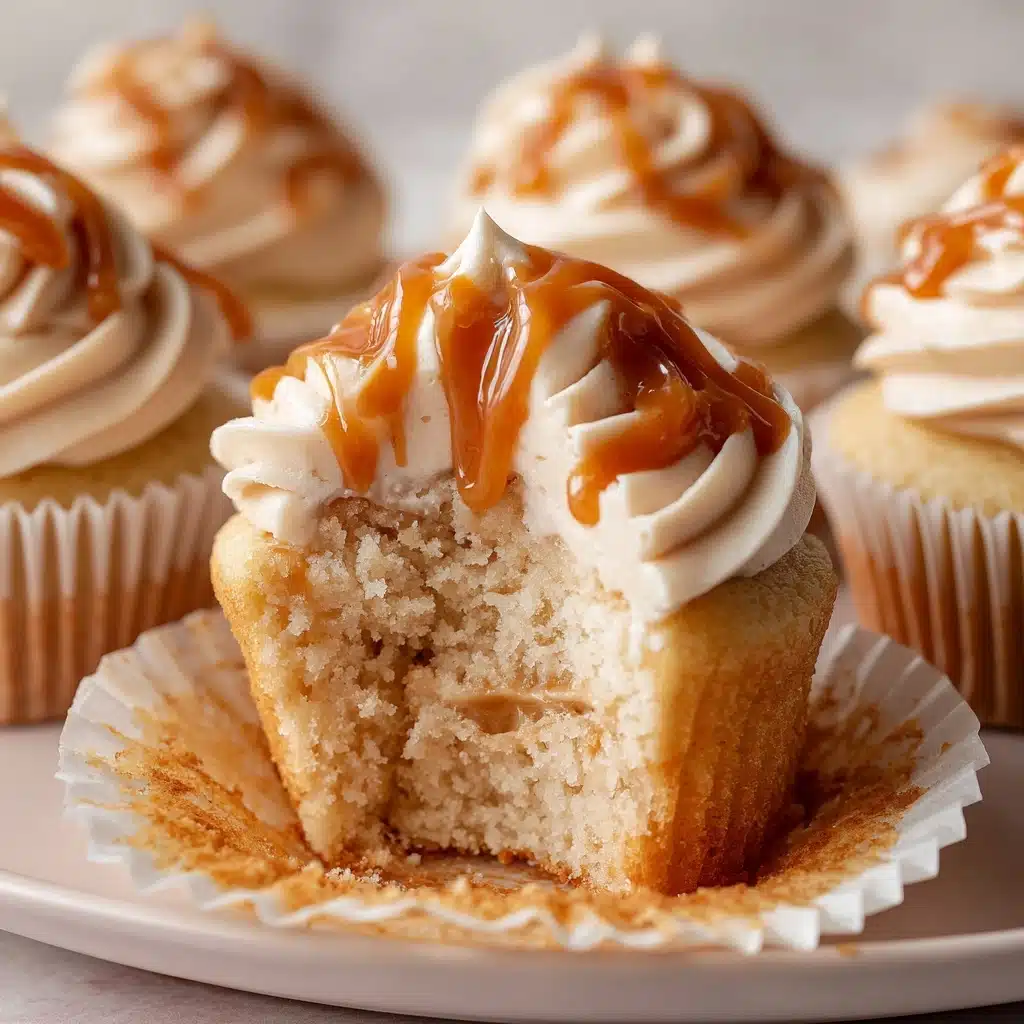 Gooey Salted Caramel Cupcakes Recipe - Recipe Image