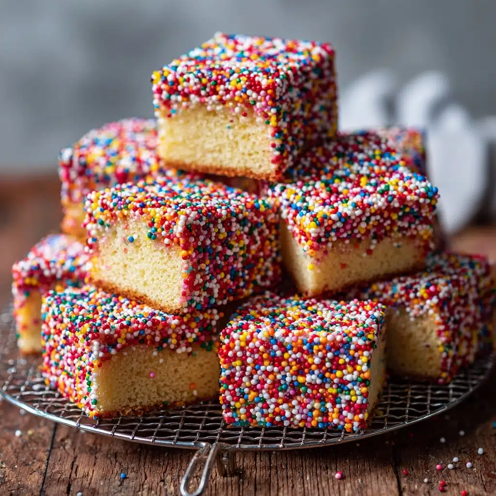 Fairy Bread Lamingtons Recipe - Recipe Image