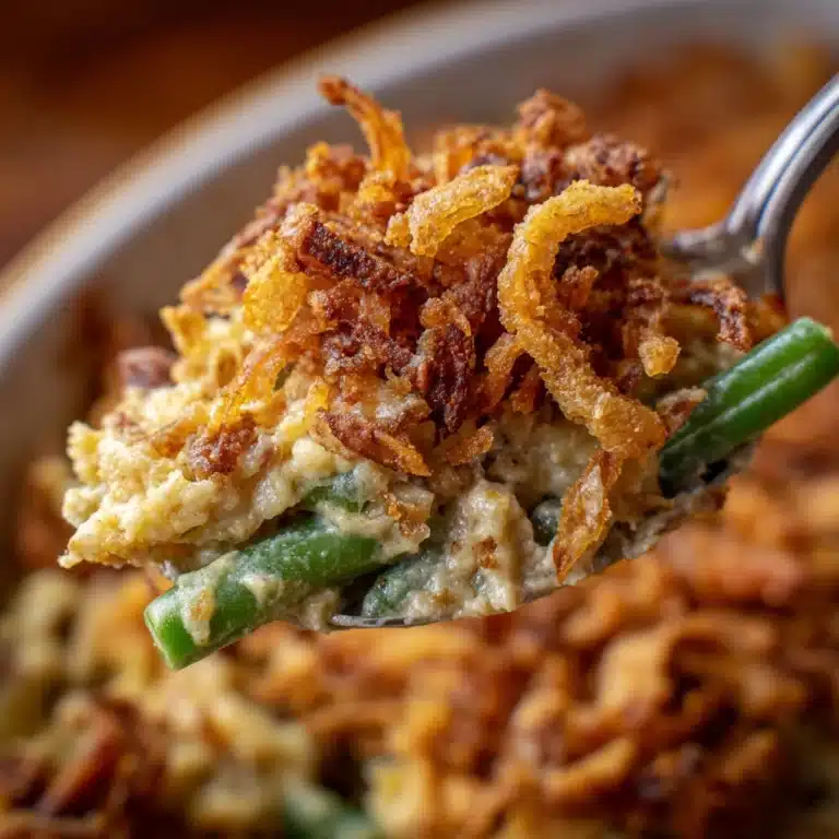 Cheesy Mushroom and Onion Green Bean Casserole Recipe