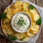 Caramelized Onion Dip with Potato Chips Recipe