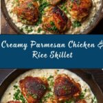 One-Pan Creamy Parmesan Chicken & Rice Recipe