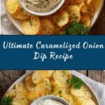 Caramelized Onion Dip with Potato Chips Recipe