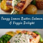Lemon Butter Salmon with Roasted Potatoes & Broccoli Recipe