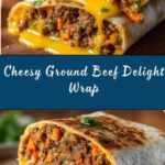 Cheesy Ground Beef Delight Wrap with Creamy Sauce Recipe