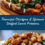 Chickpea & Spinach Stuffed Sweet Potatoes Recipe