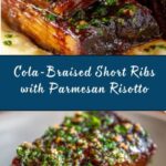Succulent Short Ribs Slow-Cooked in Cola with Creamy Parmesan Risotto Recipe
