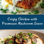 Golden Crispy Chicken with Parmesan Mushroom Sauce Recipe