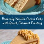 Vanilla Cream Cake with Quick Caramel Frosting Recipe