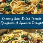 Spaghetti & Spinach with Sun-Dried Tomato Cream Sauce Recipe