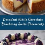 Elegant White Chocolate Blueberry Swirl Cheesecake Recipe
