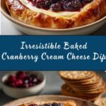 Baked Cranberry Cream Cheese Dip with a Golden Crust Recipe