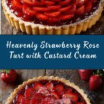 Strawberry Rose Tart with Custard Cream Recipe