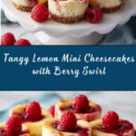 Lemon Mini Cheesecakes with Berry Swirl Recipe
