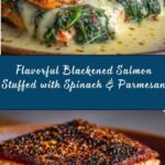 Blackened Salmon Stuffed with Spinach & Parmesan Recipe