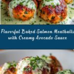 Baked Salmon Meatballs with Creamy Avocado Sauce Recipe