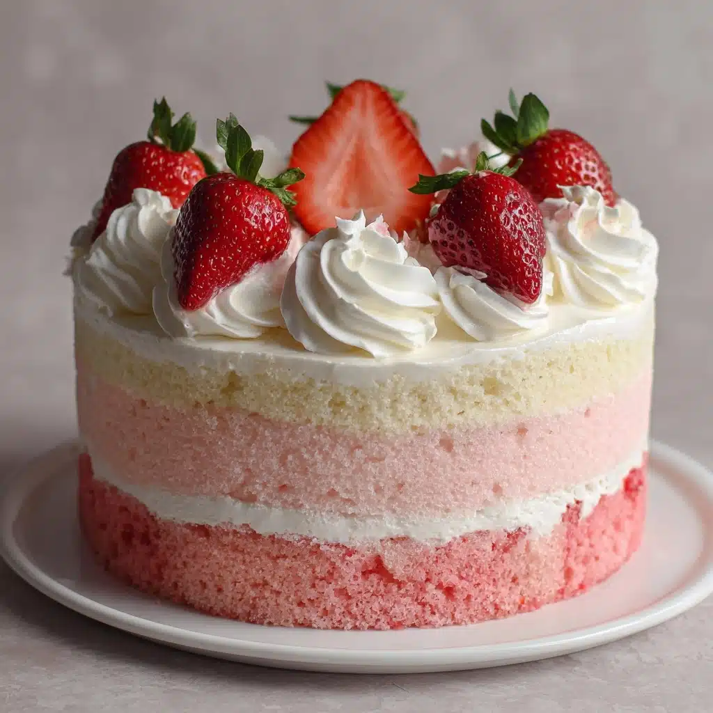Moist Strawberry Cake with Fresh Strawberry Buttercream Recipe - Recipe Image
