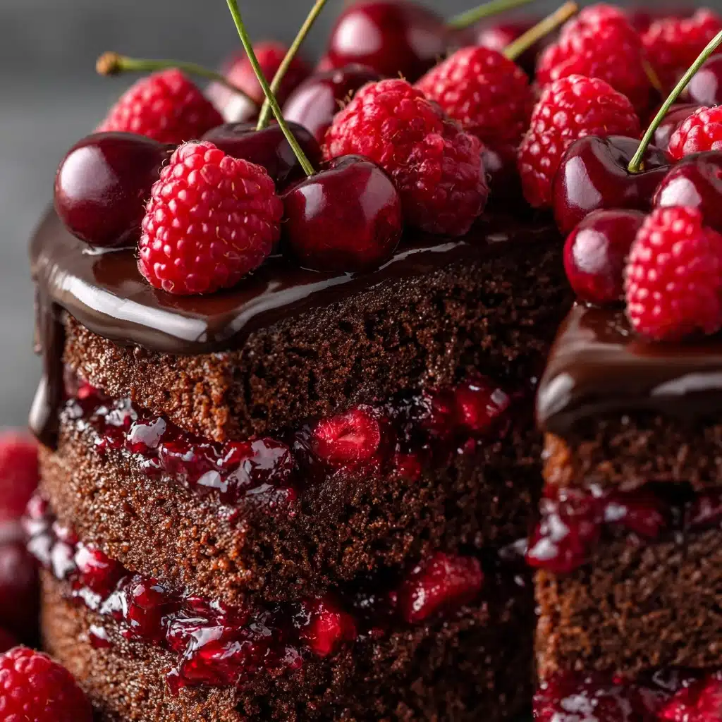 Chocolate Raspberry Truffle Cake Recipe - Recipe Image