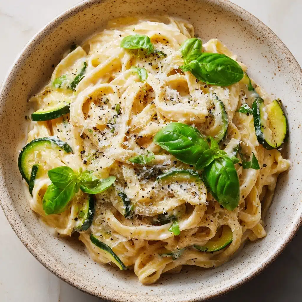 Lemon Basil Zucchini Pasta Alfredo Recipe - Recipe Image