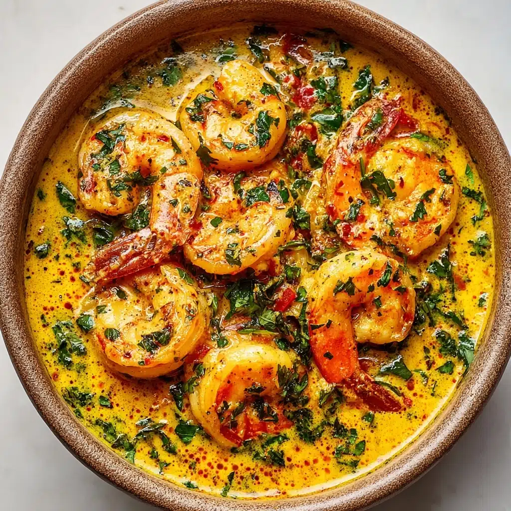 Sautéed Shrimp in Creamy Saffron Sauce Recipe - Recipe Image