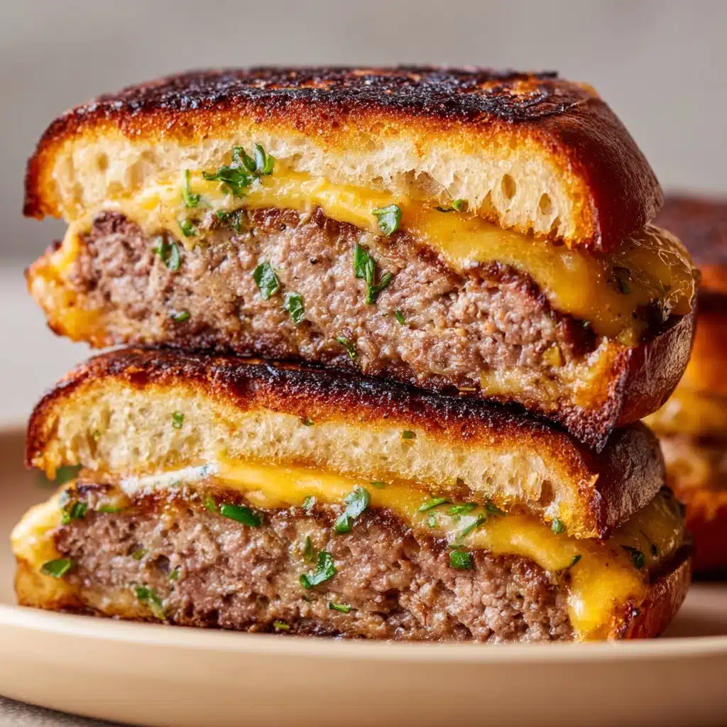 Cheeseburger Stuffed Flatbreads Recipe - Recipe Image