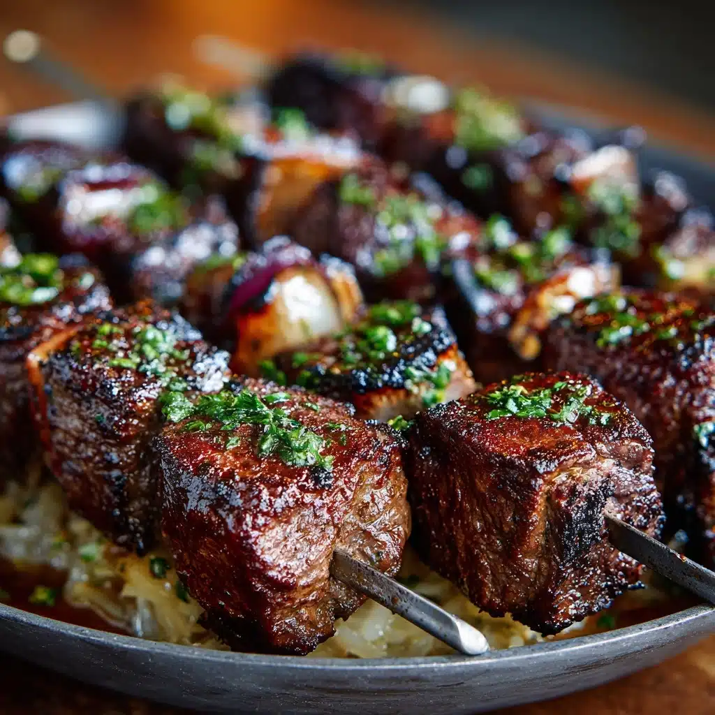 Reuben Steak Skewers with Sauerkraut Recipe - Recipe Image