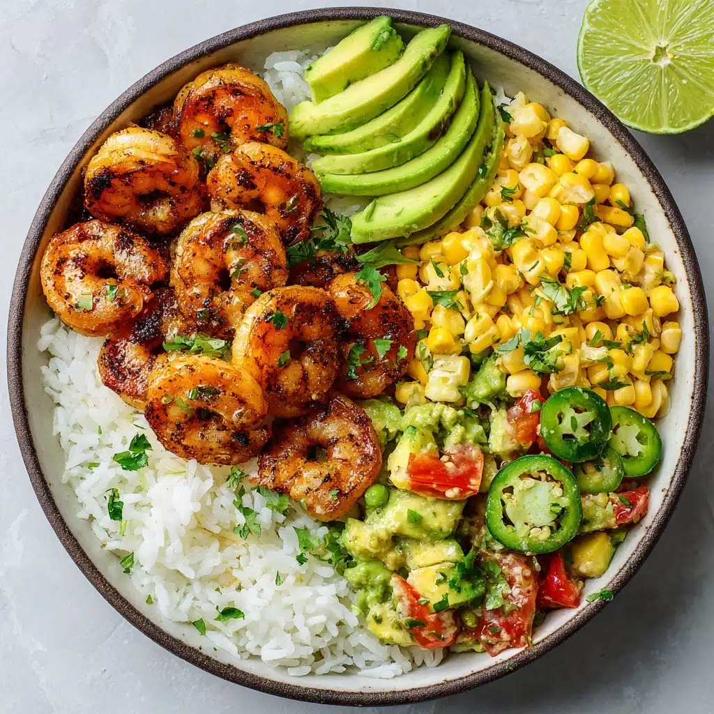 Chipotle Shrimp Avocado and Mango Rice Bowls Recipe - Recipe Image
