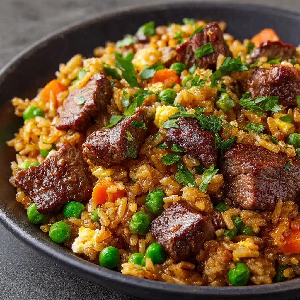 Garlic Butter Steak Fried Rice Recipe - Recipe Image
