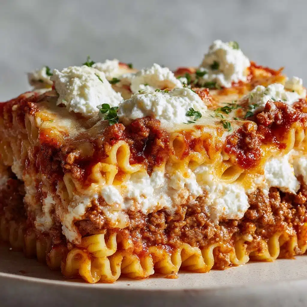 Baked Ziti with Ground Beef and Ricotta Recipe - Recipe Image