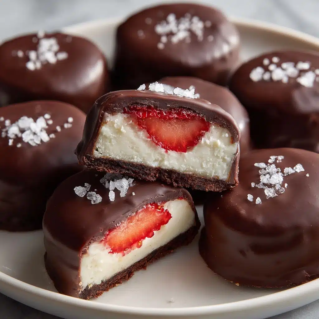 Chocolate Covered Strawberry Frozen Yogurt Bites Recipe - Recipe Image