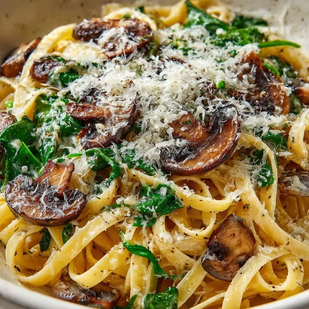 Creamy Mushroom Fettuccine Recipe - Recipe Image