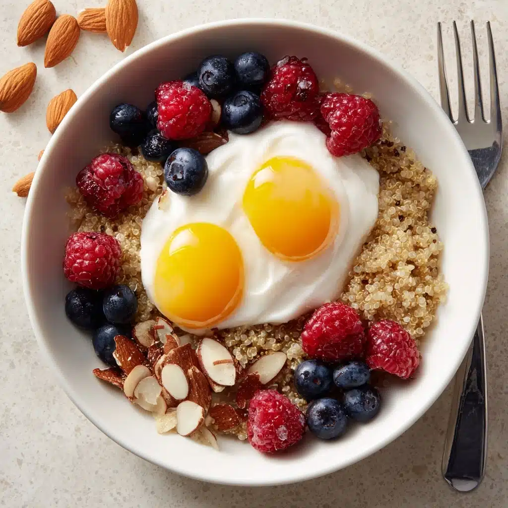 Quinoa Breakfast Bowl with Almonds and Honey Recipe - Recipe Image