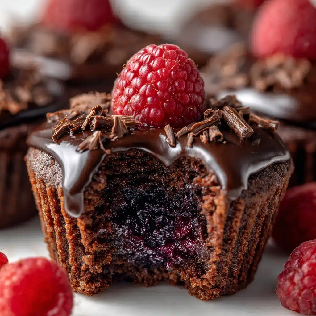 Raspberry Chocolate Lava Cupcakes Recipe - Recipe Image