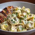 Asiago Tortellini Alfredo with Grilled Chicken Recipe